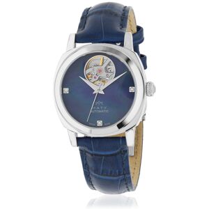 Montre MATY GM automatique cadran bleu bracelet cuir bleu- MATY