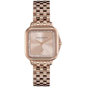 Montre OLIVIA BURTON grosvenor femme analogique, bracelet acier dorÃ© rose- MATY