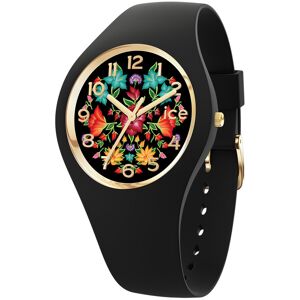 Montre ICE WATCH ice flower femme bracelet silicone noir- MATY