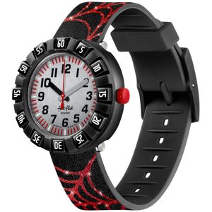 Montre FLIK FLAK Shine Bright Webaxus enfant plastique biosourcé bracelet silicone noir- MATY