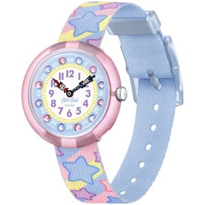 Montre FLIK FLAK Shine bright Star party enfant plastique biosourcÃ© bracelet PET recyclÃ© bleu- MATY