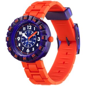 Montre FLIK FLAK City of life Orangebrick enfant plastique biosourcé bracelet silicone orange- MATY