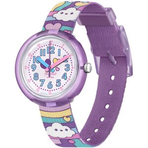 Montre FLIK FLAK Gameland Cloud level enfant plastique biosourcÃ© bracelet PET recyclÃ© violet- MATY