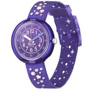 Montre FLIK FLAK Shine bright Stargazing enfant plastique biosourcÃ© bracelet PET recyclÃ© violet- MATY