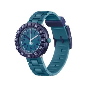 Montre FLIK FLAK Gameland Level Teal enfant plastique biosourcÃ© bracelet PET recyclÃ© vert- MATY