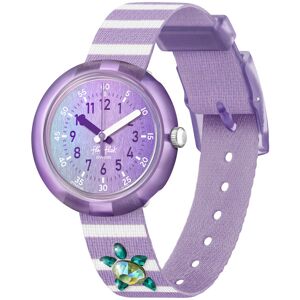 Montre FLIK FLAK Shine bright Shining turtle enfant bracelet plastique biosourcé violet- MATY