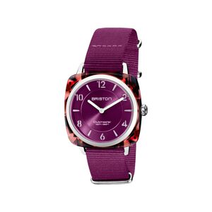 Montre BRISTON clubmaster chic femme bracelet tissu rouge- MATY