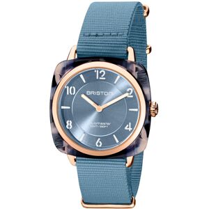 Montre BRISTON clubmaster chic femme bracelet tissu bleu fonce- MATY