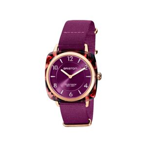 Montre BRISTON clubmaster chic femme bracelet tissu rouge- MATY