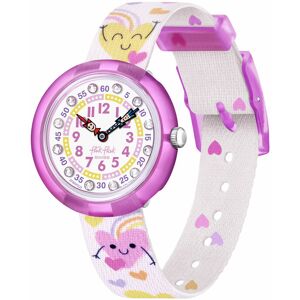 Montre FLIK FLAK Organized Chaos Bouncing Hearts enfant bracelet pet recycle blanc- MATY