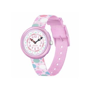 Montre FLIK FLAK Organized Chaos Flying Bubbles enfant bracelet pet recycle rose- MATY - Publicité