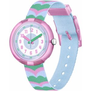 Montre FLIK FLAK Organized Chaos Retro Scales enfant bracelet pet recyclÃ© bleu- MATY