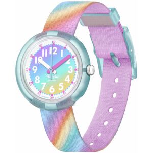 Montre FLIK FLAK Organized Chaos Liquid Rainbow enfant bracelet pet recyclÃ© rose- MATY