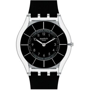 Montre Swatch homme acier caoutchouc noir- MATY