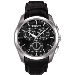 Montre Tissot homme chronographe acier bracelet cuir noir- MATY - Publicité