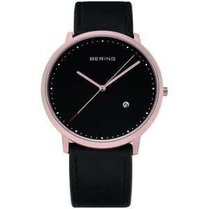 OUTLET -Montre Bering homme acier rose cuir marron - Publicité