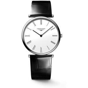 Montre Longines mixte acier cuir noir- MATY