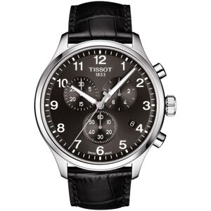 Montre Tissot homme chronographe acier cuir noir- MATY - Publicité