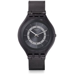 OUTLET -Montre Swatch Skinknight mixte plastique acier noi