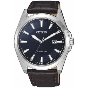 Montre Citizen homme acier cuir marron- MATY