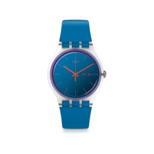 Montre Swatch New Gent biosourced Polablue matériaux biosourcés bleus- MATY - Publicité