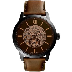 Montre Fossil homme automatique acier cuir marron- MATY - Publicité