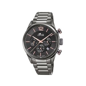 Montre LOTUS CHRONO Bracelet acier noir- MATY