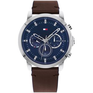 Montre Tommy Hilfiger homme acier cuir marron- MATY