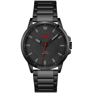 Montre HUGO First homme bracelet acier noir- MATY