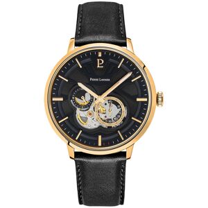 Montre PIERRE LANNIER Trio homme automatique acier dorÃ© bracelet cuir noir- MATY