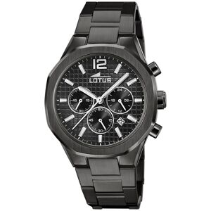 Montre LOTUS Excellent homme chronographe acier noir- MATY