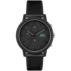 Montre LACOSTE.12.12 chrono homme TR90 noir bracelet silicone noir- MATY