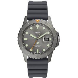 Montre FOSSIL Blue homme bracelet silicone gris- MATY