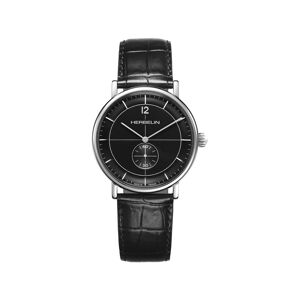 Montre HERBELIN Inspiration homme analogique acier bracelet cuir noir- MATY