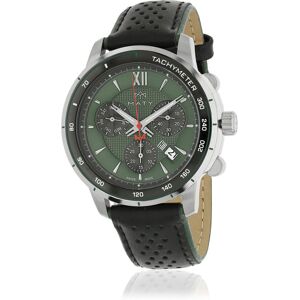 Montre MATY GM chronographe cadran vert bracelet cuir vert- MATY