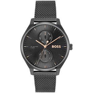 Montre BOSS business homme bracelet acier noir- MATY