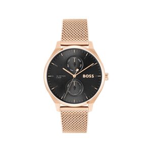 Montre BOSS business homme bracelet acier dorÃ© rose- MATY