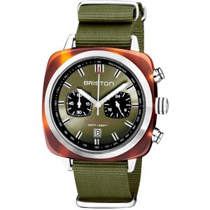 Montre BRISTON clubmaster sport homme bracelet tissu vert olive- MATY