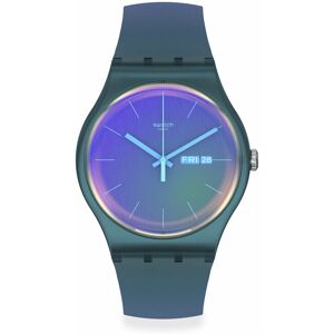 Montre SWATCH New gent Fade to pink biosourced homme bracelet silicone bleu- MATY - Publicité