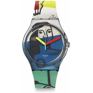 Montre SWATCH New gent bioceramic Leger's two women holding flowers homme bracelet silicone multicolore- MATY - Publicité