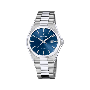 Montre Festina F20552/3 Bleu, Bracelet Acier Inoxydable, Homme