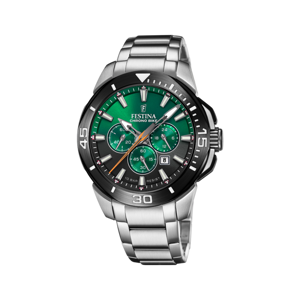 Montre Pour Homme Festina Chrono Bike Vert Avec Bracelet En Acier F20641/b