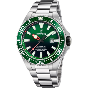 Montre Festina F20663/2 Vert, Bracelet D’ Acier Inoxydable, Homme