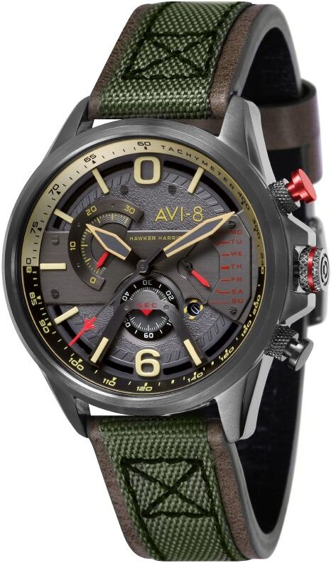 AVI-8 Montre Homme AVI-8 Hawker Harrier II Chronographe Dateur cadran Gris-AV-4056-03