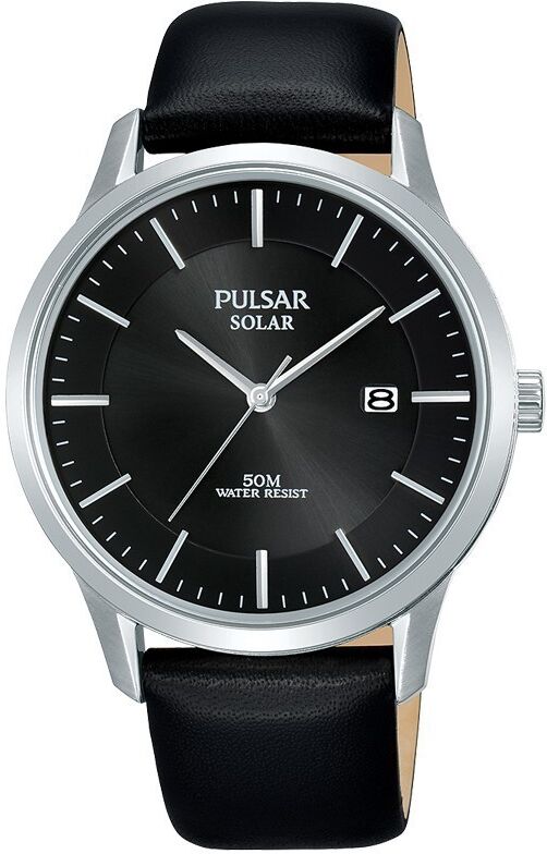 Pulsar Montre Pulsar Homme Solaire Acier Cuir Noir PX3163X1