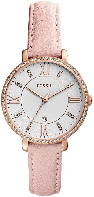 Fossil Femme Montre Analogique Quartz avec Bracelet Cuir Rose ES4303