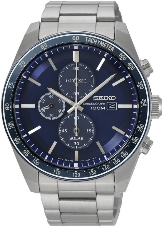 Seiko Montre Homme Solaire Chrono Acier SSC719P1