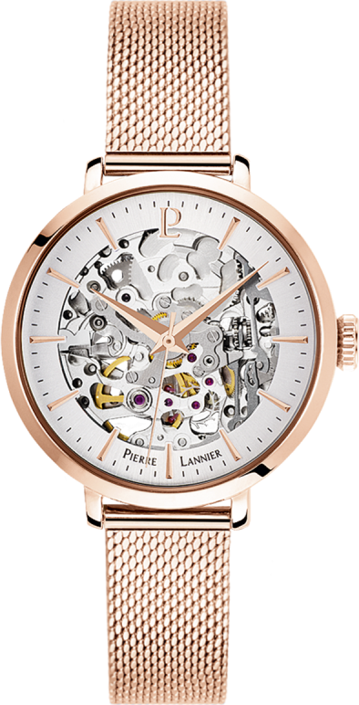 Pierre Lannier Automatic Femme Acier Doré Rose Milanais 313B928