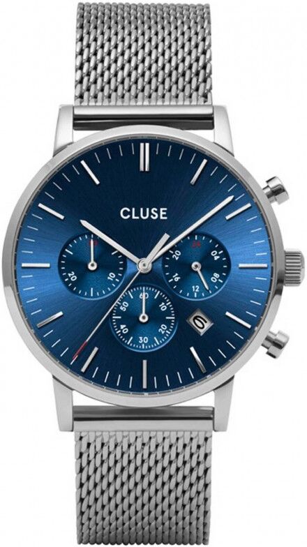 CLUSE Aravis Montre Homme Chronographe Acier Milanais CW0101502004