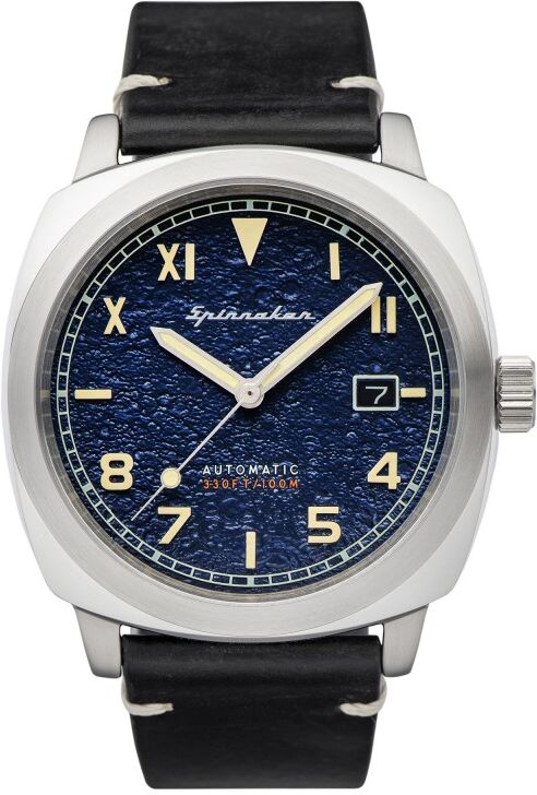 Spinnaker Montre Homme Automatique Dateur Hull California Cadran Bleu Bracelet Noir-SP-5071-02